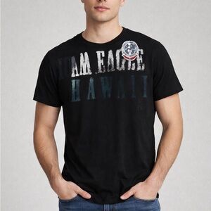 American Eagle Outfitters Mens Size XS Black White T-Shirt Graphic Distressed AE